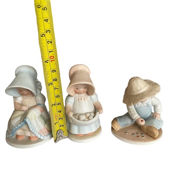 Homco Circle of Friends Bisque Figures by Masterpiece Lot of 3 Collectible 1990s - Picture 13 of 16